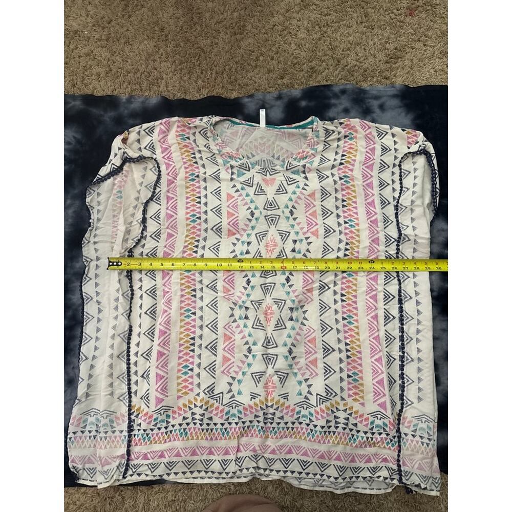 Xhilaration Geometric Pattern Poncho - Picture 5 of 7